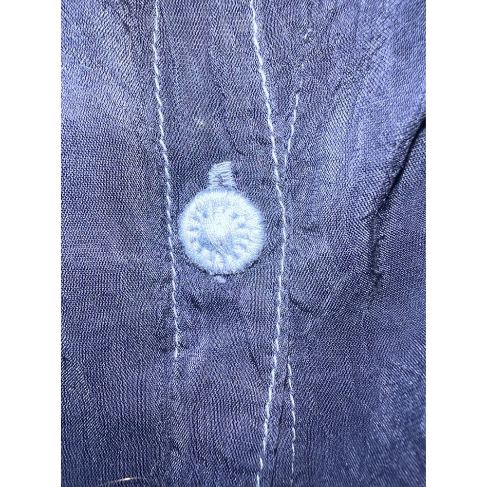 Johnny Was Boho Embroidered Button Up Blouse Sz M Luxury cottagecore sheer - Picture 7 of 7